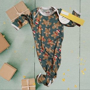 Little Sleepies Gingerbread Man Newborn Gown